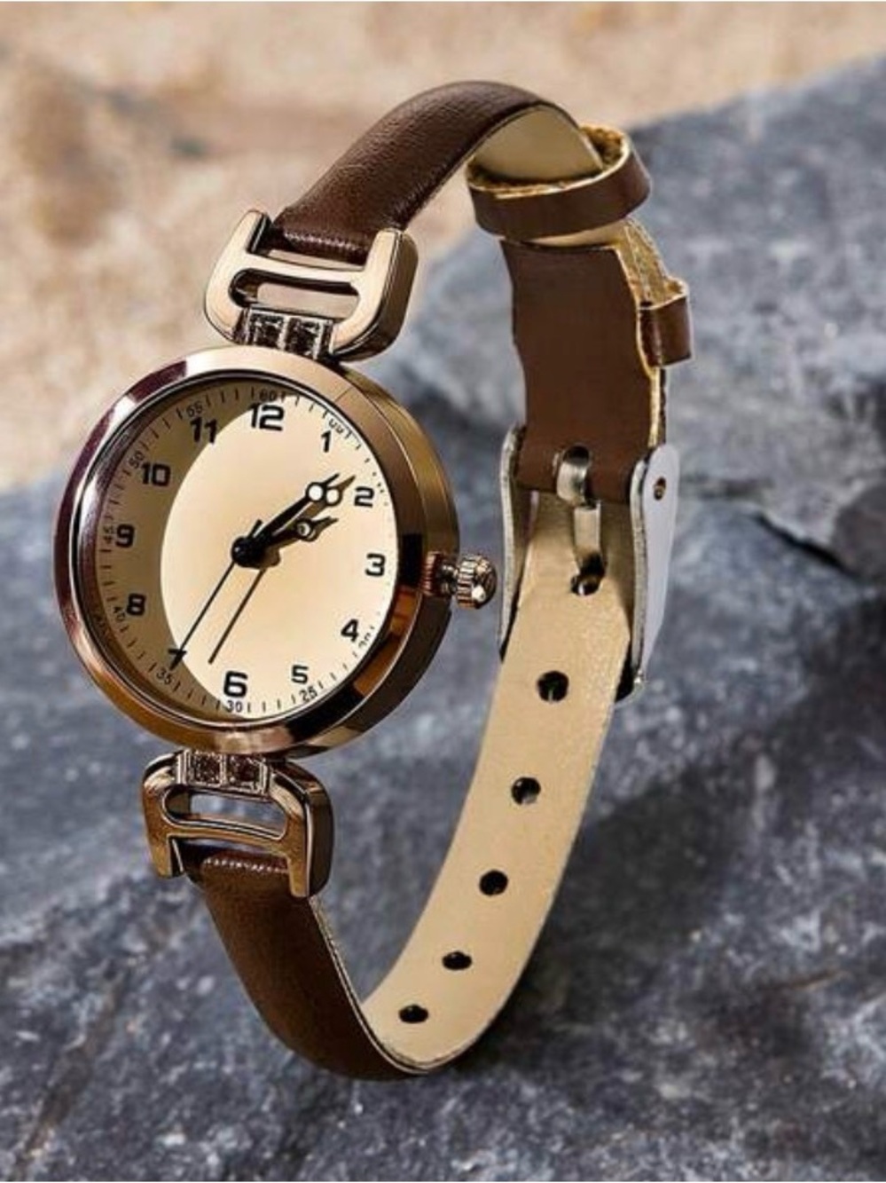 Classic Vintage brown women watch